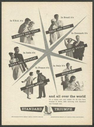 Standard & Triumph Motor Companies - 1959 Vintage Print Ad