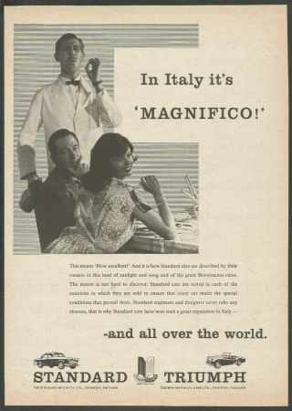 Standard - Triumph Cars -  Magnifico  - 1958 Vintage Automotive Print Ad