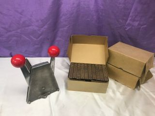 Vintage 1955 Container Stapling Corp Actuated Anvil Box Stapler & 6000 Staples