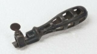 Vintage E.  C.  Stearns Ornate Cast Iron Tool Holder Handle File Handle Good Condi