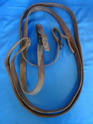 Us Cavalry Model 1909 Bridle Rein Full Length With Middle Buckle