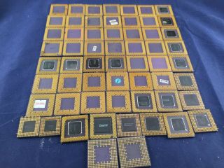 3 Lb Intel,  Amd And Other Vintage Ceramic Cpu For Gold Scrap Recovery