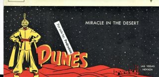 1956 Dunes Las Vegas Hotel Casino Travel Show Brochure Nevada Sultan Gay Revue