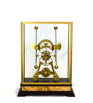 8 Day Gold Unique Grasshopper Escapement Fusee Driven Double Pendulum Sea Clock