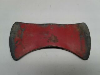 Vintage Red Axe Head Double Bit Tool 3 1/2 Lbs - Stamped Tg