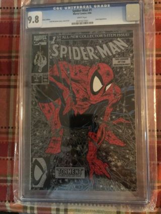 Spider - Man 1 1990 Cgc 9.  8 Silver Edition