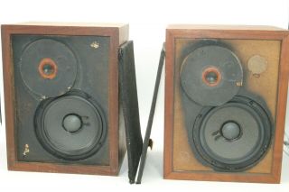 Vintage Epi M50 Bookshelf Stereo Speakers Epicure Wooden 27 States