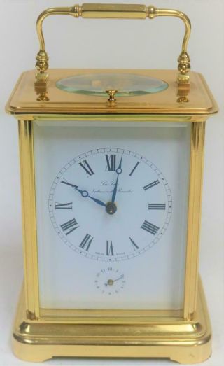 Vintage French 8 Day Striking Repeater Alarm Carriage Clock Platform Escapement
