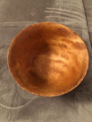 Hand Turned Unique Maple Wood Bowl - Opening 8 " Tapers To Base 4 " Sweet