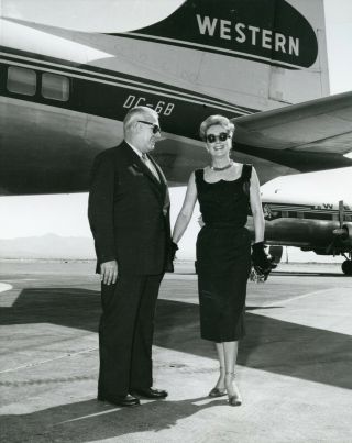 Joan Crawford Vintage Press Photo: Wedding In Las Vegas Alfred Steele.  Airport