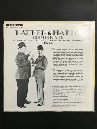 LAUREL & HARDY ON THE AIR L.  P RECORD THE GOLDEN AGE OF RADIO 2