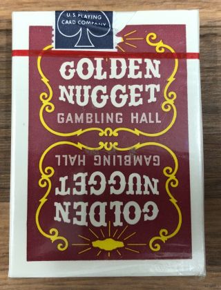 Vintage Golden Nugget Casino Playing Cards Red Deck Downtown