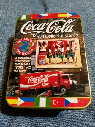 1996 Coca - Cola Metallic Impressions Coke Around The World Metal Collector Cards