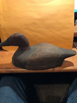 Antique Wooden Hand Carved Duck Decoy Unmarked