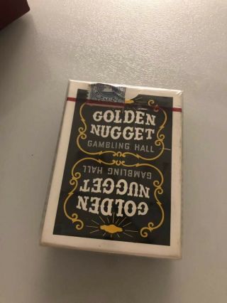 Rare Black Tax Stamp Golden Nugget Playing Cards Issued 2