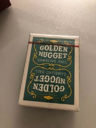 Rare Tax Stamp Green Golden Nugget Playing Cards Type 1