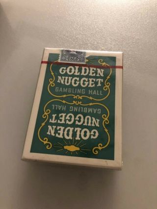 Rare Tax Stamp Green Golden Nugget Playing Cards Type 1 2