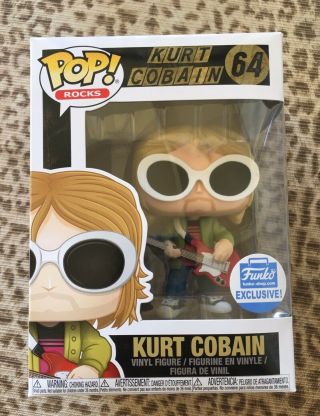Funko Pop Rocks Kurt Cobain Funko Shop Exclusive Nirvana White Sunglasses