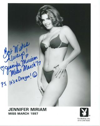 Jennifer Miriam Playboy Playmate Signed 8x10 Photo