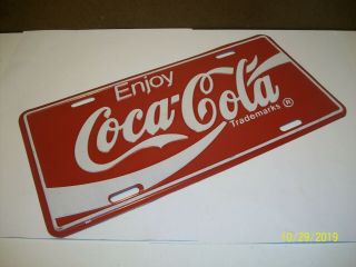 Vintage Coca - Cola License Plate - 