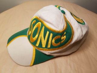 Vintage Nba Seattle Supersonics Drew Pearson Snapback Hat Cap Sonics Retro