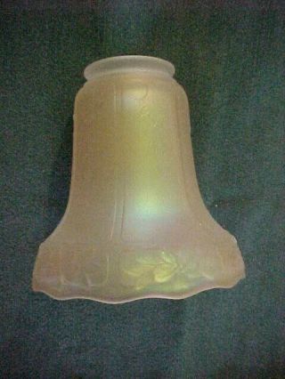 Unsigned Nuart Imperial Marigold Carnival Art Glass Lamp Shade 2 - 1/4 Fitter