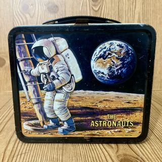 Vintage - Rare " The Astronauts " Metal Lunch Box 1969