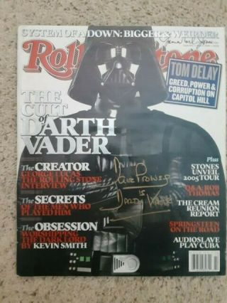 Dave Prowse & James Earl Jones Signed Star Wars Vader Rolling Stone Cover