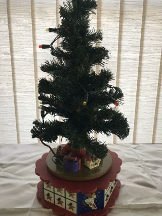Vintage Avon Christmas Is Coming Musical Tree Revolves Advent Countdown