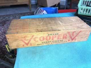 Wood Cooper Cheese Box Crate Vintage Old Pope & Sons Phila Rustic Decoration