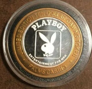 Palms Playboy 50th Anniversary $10 Small Bunny.  999 Silver Strike