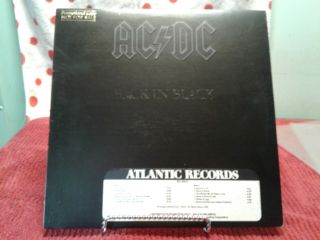 1980 Ac / Dc Back In Black Promo Vinyl Lp Record Atlantic Black And Silver Label