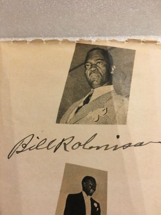 Bill Robinson “Mr.  Bojangles” Signed Page “The Little Colonel” Actor/Dancer 3