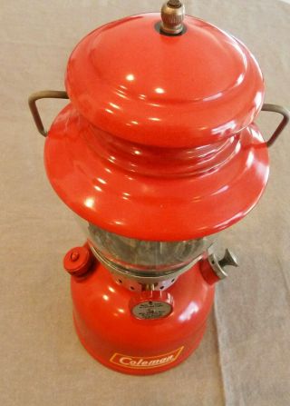Vintage Red Coleman 200a Lantern 9 - 55