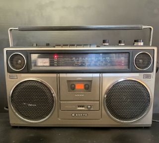 Sanyo 9930k Stereo Retro Boombox Vintage Radio Cassette Recorder