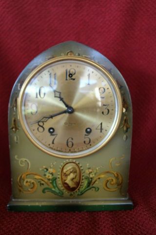 Antique Gilbert 1807 Mantel Clock With Key Usa Great