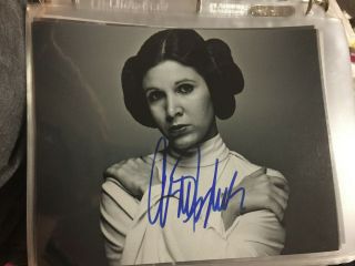 Carrie Fisher (leia) Autographed 8×10 Photo Star Wars Force Awakens Last Jedi 3