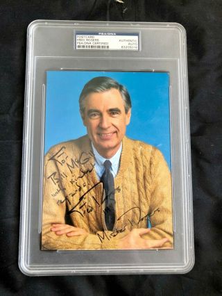Fred Rogers (“mr.  Rogers’ Neighborhood”) Signed Photo Tv Host Psa Certified Auto