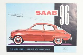 1961 Saab 96 Vintage Car Sales Brochure
