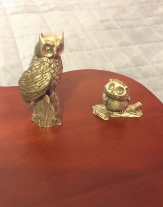 Vintage Rare Hallmark Pewter Little Gallery Owl 2 1/4 "