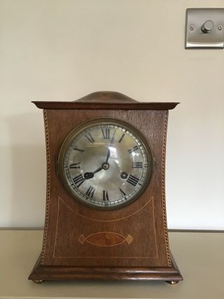 Antique Mantle - Bracket Clock By Philip Haas & Shone Art And Crafts