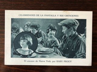 Mega Rare Baby Peggy The Darling Of York Trading Card Silent Film