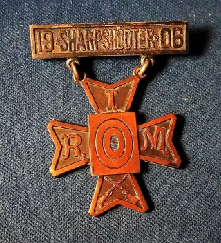 1906 - Rhode Island Marksman Sharpshooter - Award Medal Exonumia Militia Engrave