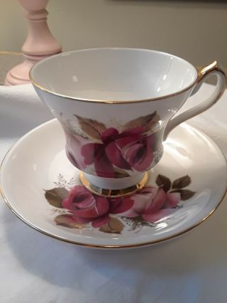 Royal Windsor English Fine Bone China Tea Cup And Saucer Vintage Collectible