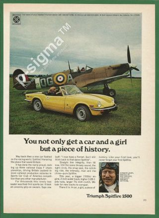 Triumph Spitfire 1500 - A Piece Of History - 1973 Vintage Print Ad
