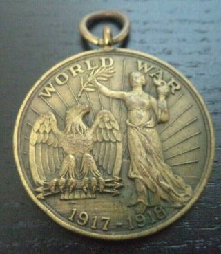 Rare Vintage Estate State Of Ct Service World War 1917 - 18 1 3/4 " Medal G26j