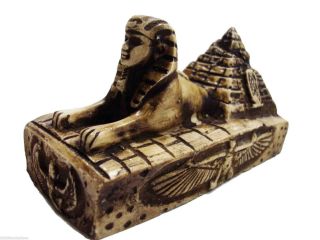Pyramids Sphinx Tut Head Face Pharaoh Figurine Statue Ancient 4 " Sculpture 201