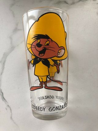 Speedy Gonzales Drinking Glass Warner Brothers Pepsi Cola Collector Series 1973 2