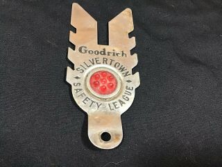 Vintage Goodrich Silvertown Safety League License Topper