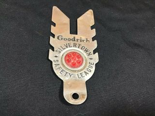 Vintage Goodrich Silvertown Safety League License Topper 2